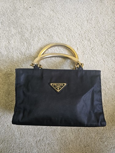 Prada milano nylon gold tone - nylon, gold-tone