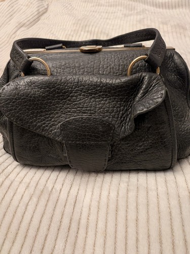 Prada black leather handbag - prada,