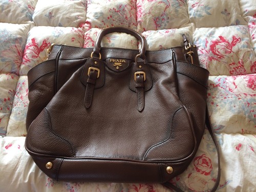 Prada brown soft leather - brown,