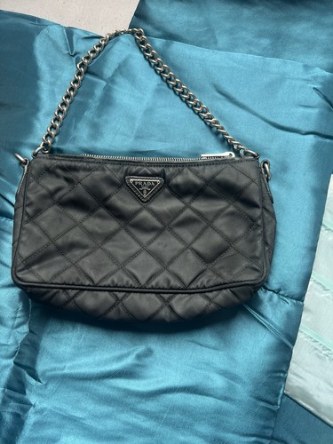 Prada handbag nylon black - nylon,