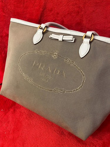 Prada logo jacquard tote - jacquard, bag