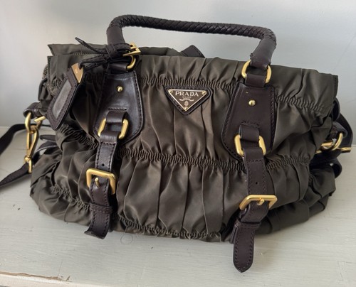 Prada gathered two way - way, bag
