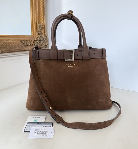 Prada buckle belt - belt, brown