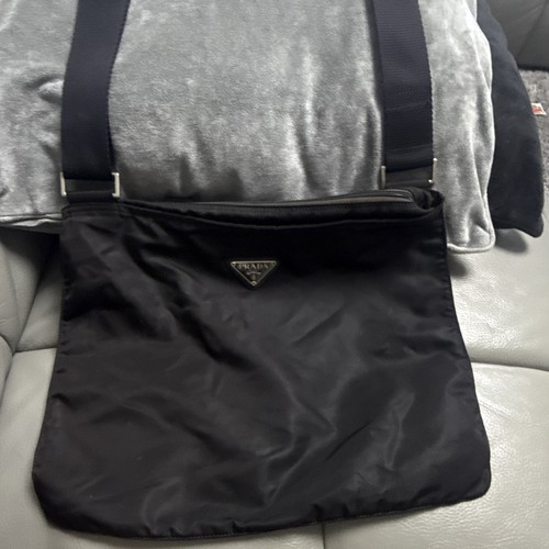 Prada black nylon - logo, cross