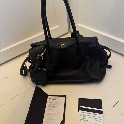 Prada black leather - black, handbag