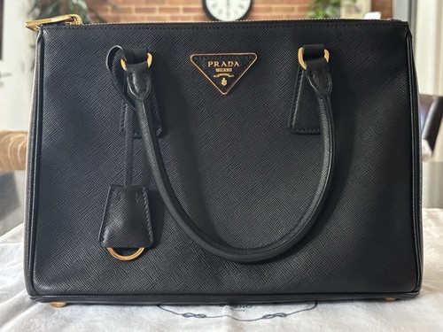 Prada saffiano black - saffiano, leather