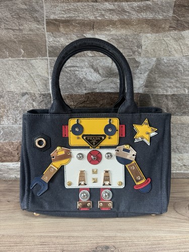 Prada cannapa denim - denim, handbag