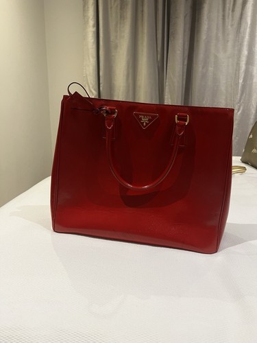 Prada red patent saffiano