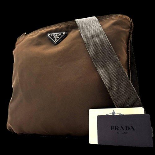 Prada brown tessuto nylon - prada,
