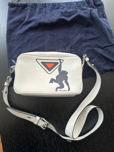 Prada white crossbody handbag