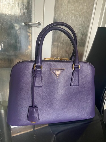 Prada purple saffiano - prada, leather