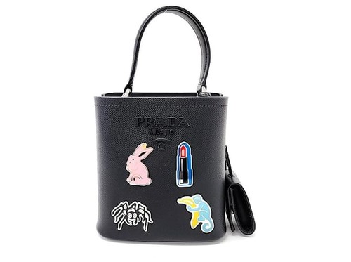Prada black saffiano panel - prada,