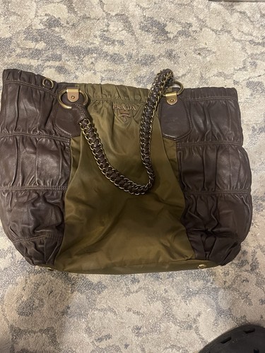 Prada brown nylon and - prada, in