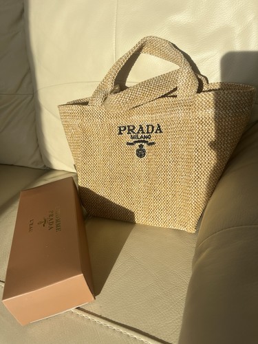 Prada perfume raffia straw - perfume,
