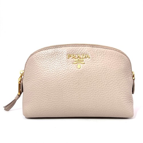 Prada pouch leather gray - pouch,