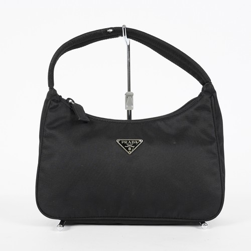 Prada nylon pouch 25cm - pouch, black