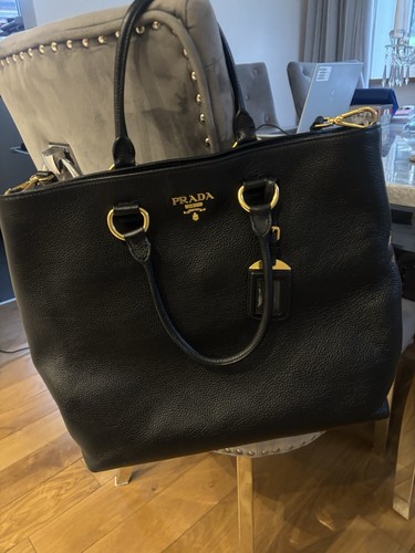 Authentic prada black leather - prada,