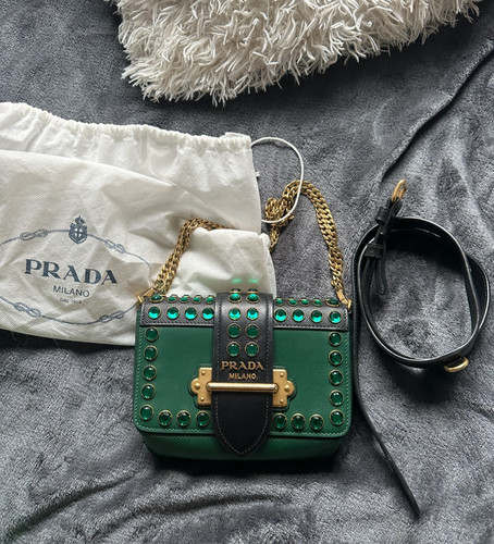 Prada belted cahier bag - belted, jewel