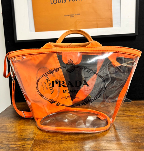 Prada logo orange transparent - orange,