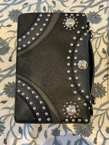 Prada black studded - studded, saffiano