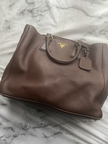 Authentic brown prada handbag - authentic,