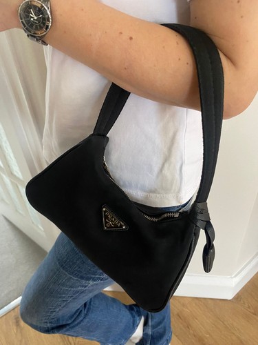 Prada dark grey shoulder - prada, bag